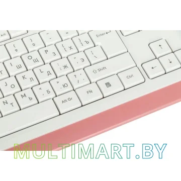 Комплект клавиатура + мышь A4Tech Fstyler F1010 (белый/розовый) картинка 12